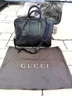 Gucci Briefcase Brown Leather Bag